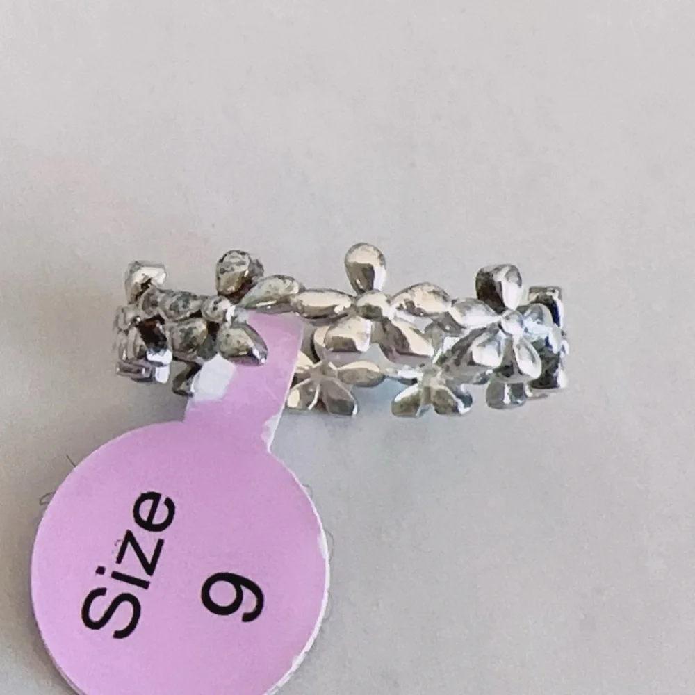 Flowers Sterling Silver Ring Made in Italy